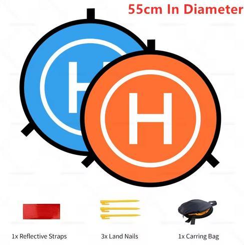 Злітно-посадковий майданчик для квадрокоптера/FPV 55см, Помаранчево-Синій-1