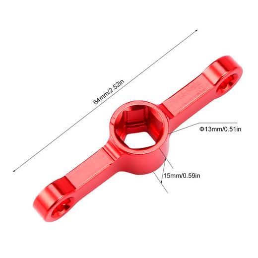 Універсальний гайковий ключ для пропелерів 6мм-8мм-10мм, з карабіном, Червоний