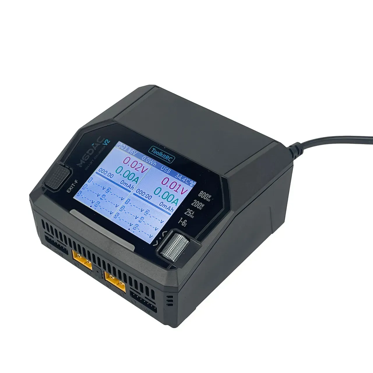 Зарядний пристрій ToolkitRC M6DAC V2 + Блок живлення (DC 700W / AC 220W)-1