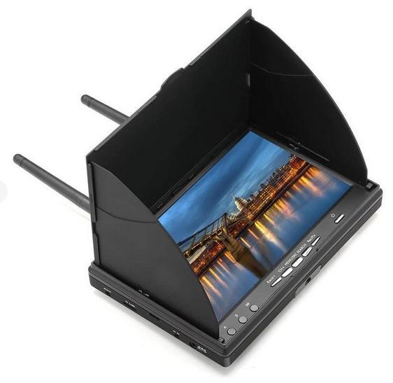 Монітор для FPV LCD5802D 5802 5.8G 40CH 7-дюймовий із вбудованим акумулятором та записом відео 